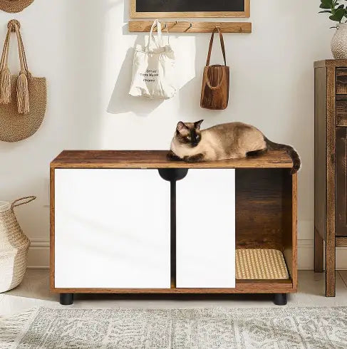 Kitty Litter Cabinet: Double-Door Hidden Hideaway