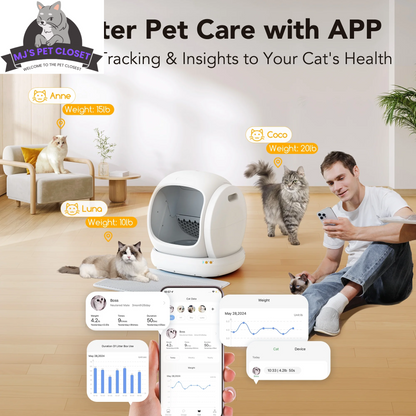 Say goodbye to messy litter boxes! Meet the Smart Self-Cleaning Cat Litter Box with APP Control and Safety Features! 🐾✨ #CatLovers #SmartHome