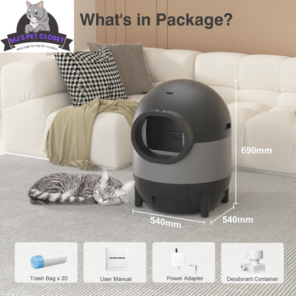 Say goodbye to scooping! 🐾✨ Meet the ultimate Self-Cleaning Cat Litter Box with WiFi & app control! Perfect for multiple cats and designed for easy living! 🐱💖