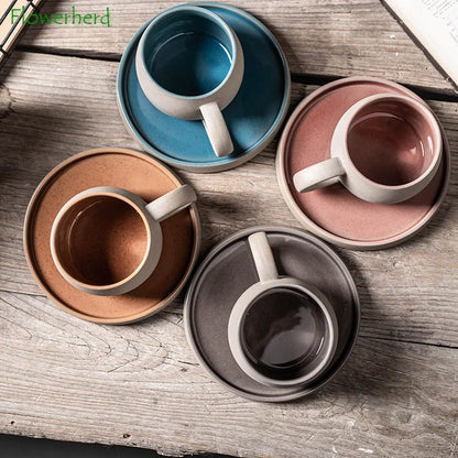 Coffee Mug with Saucer - Ceramic