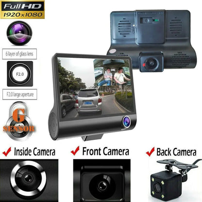 1080P Dual Lens Car Dash Cam with G-Sensor