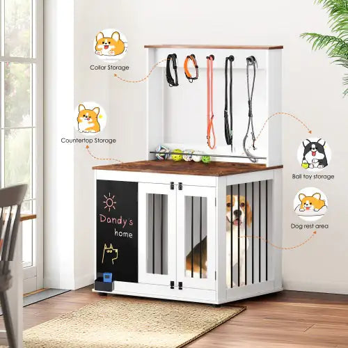 Double Access Artistic Dog Pen
