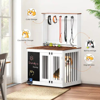 Double Access Artistic Dog Pen