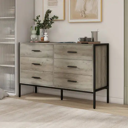 Vintage Rustic Grey Wooden Vanity with Ample Storage
