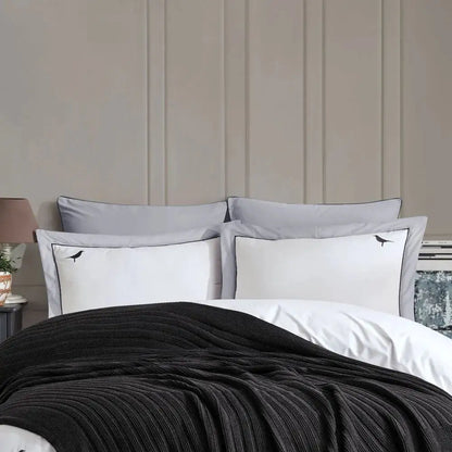 Hobby Double Fancy Blanket Set - Anthracite