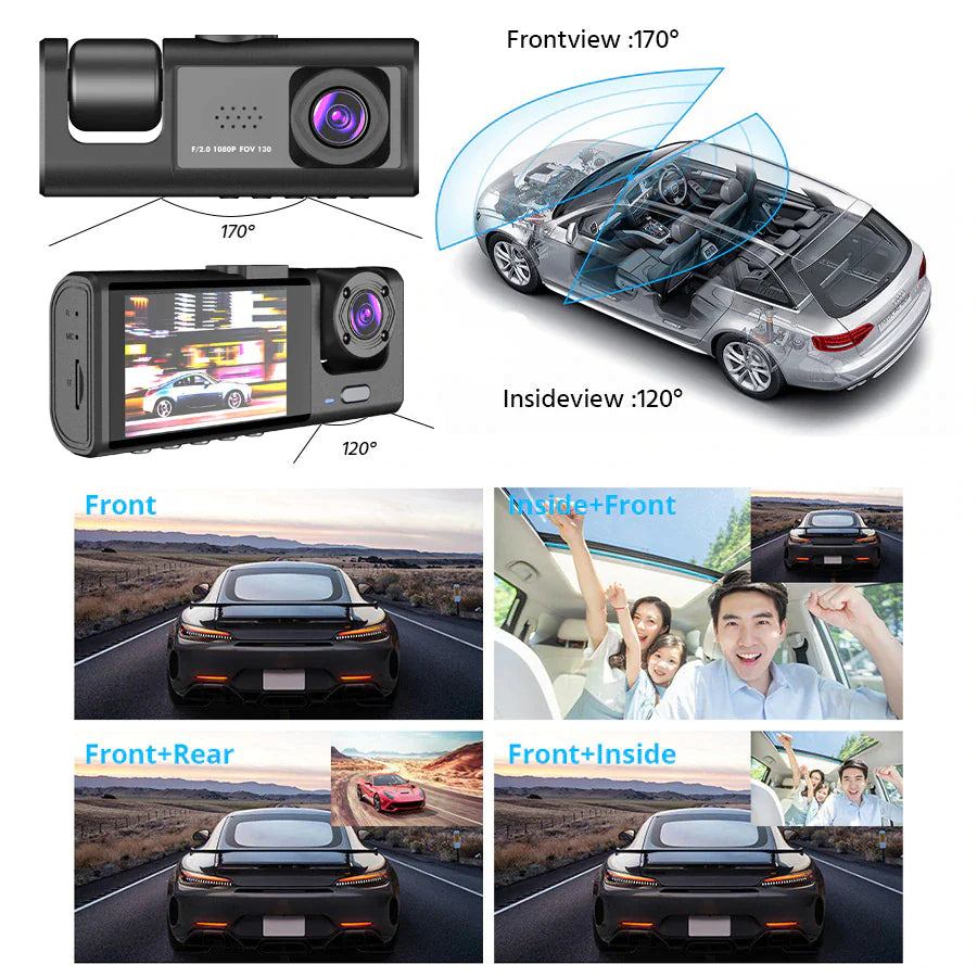 Dual HD 1080P Car Dash Cam with G-Sensor